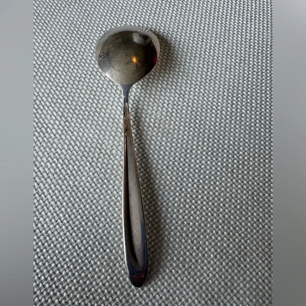 Reed & Barton Silver Sculpture Casserole Serving Spoon Sterling Heavy 1950s